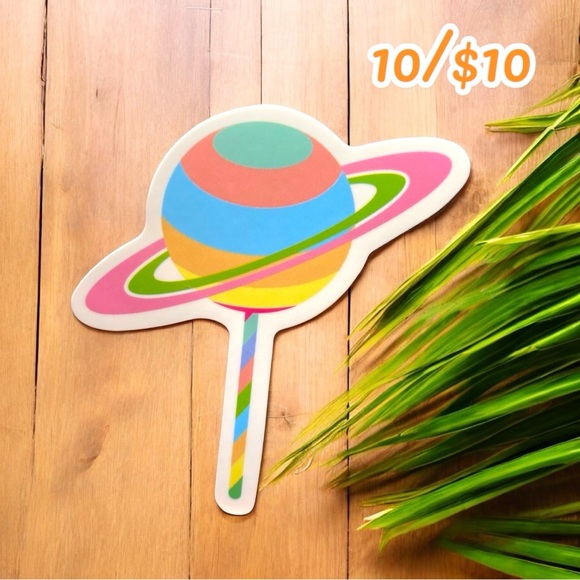 Colorful Planet Lollipop Saturn Sticker – 2.5” - Picture 1 of 1